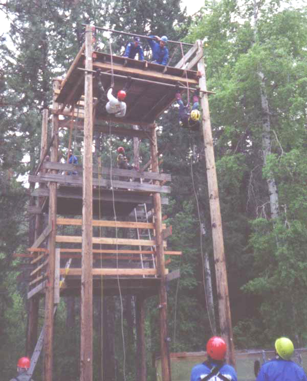 Inverted rappelling with the 'Pest'